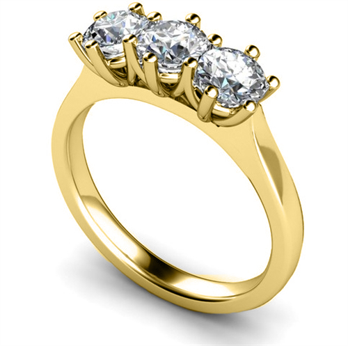 Anello con 3 Diamanti